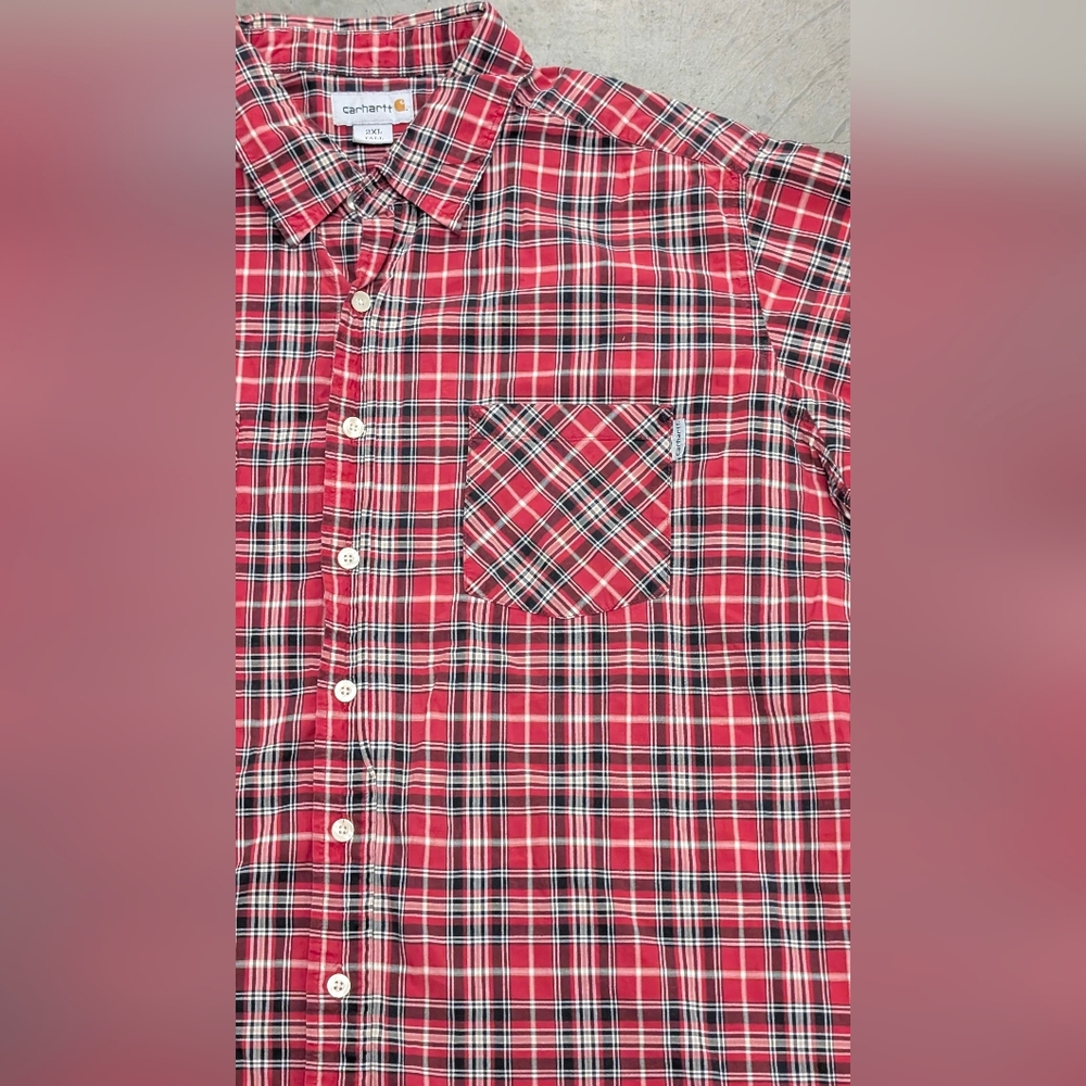 Carhartt Men's Red Plaid Shirt